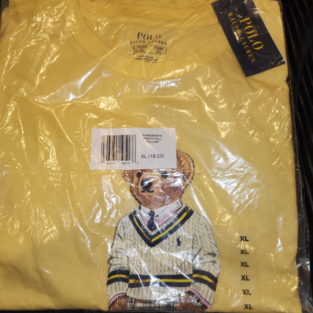 Polo by Ralph Lauren Yellow Bear Crewneck Graphic Tee